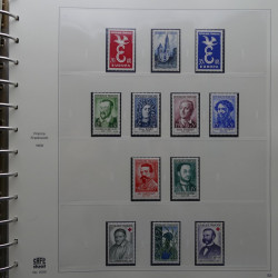 Collection timbres de France 1938-1959 neuf** complet en album lux Safe.