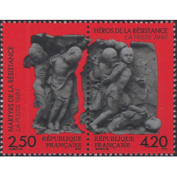 Martyrs et Héros de la Résistance timbres de France N°P2813A paire neuf**.