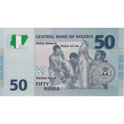 Nigeria 5 billets de banque neufs.