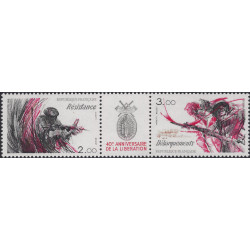 40ème anniversaire de la Libération timbres de France N°T2313A triptyque neuf**.