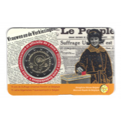 2 euros Belgique 2023 - Suffrage Universel des Femmes coincard version française.