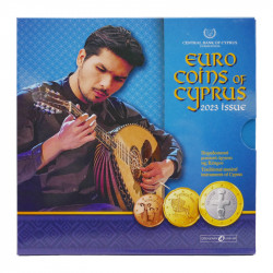 Coffret série monnaies euro Chypre BU - Instruments de musique traditionnelle.