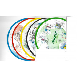 Coffret 5 blocs de timbres Sport Couleur Passion - 2023.