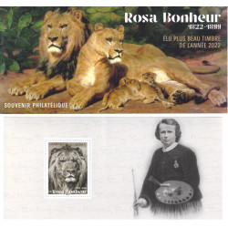 Bloc souvenir N°208 plus beau timbre de 2022 Rosa Bonheur neuf**.