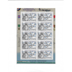 Feuillet de 10 timbres poste aérienne Commandant René Mouchotte neuf**.