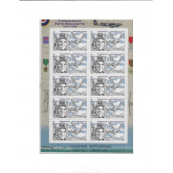 Feuillet de 10 timbres poste aérienne René Mouchotte N°F95a  neuf**.