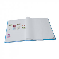 Classeur Retro pour timbres avec 16 pages blanches.