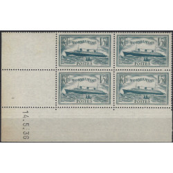 Normandie timbre de France N°300 bloc coin daté neuf**.