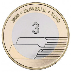 3 euros commémorative Slovénie 2023 - Journée du sport .