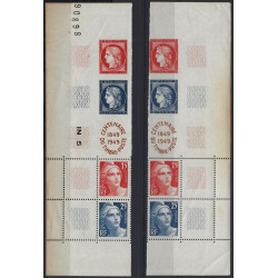 Centenaire du timbre-poste lot de 2 bandes N°833A neuf**.