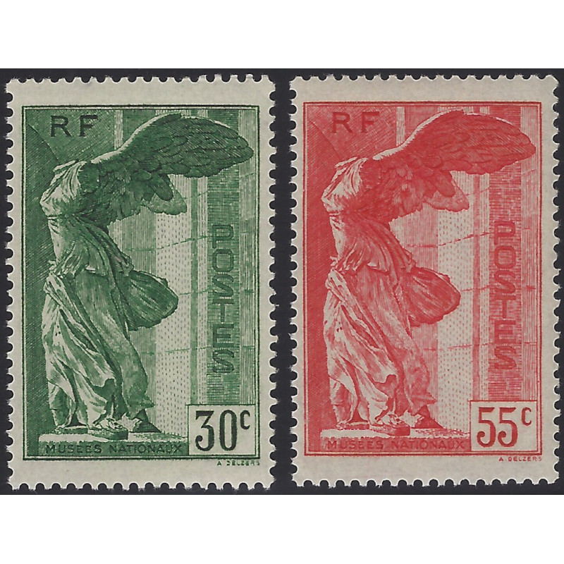 Victoire de Samothrace timbres de France N°354-355 série neuf**.