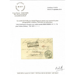 Marque postale HIRSCHBERG sur lettre de prisonnier de guerre pour St Die 1870.