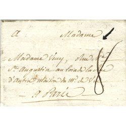 Timbre sec S. LO (Saint-Lô) sur lettre pour Paris 1789. R
