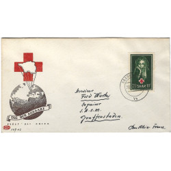Sarre timbre N°292 oblitéré sur enveloppe premier jour.