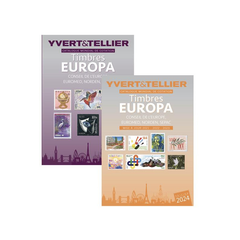 Catalogue des timbres Europa 2022 + mise à jour 2024.