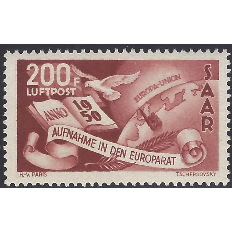 Sarre timbre poste aérienne N°13 neuf**.