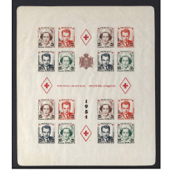 Monaco bloc-feuillet de timbres N°4A Croix-Rouge neuf**.