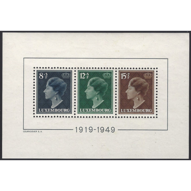 Bloc-feuillet de timbre de Luxembourg N°7 neuf*.