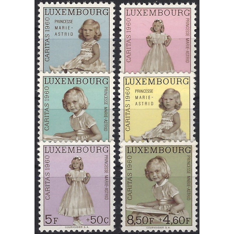 Caritas timbres de Luxembourg N°589-594 série neuf**.