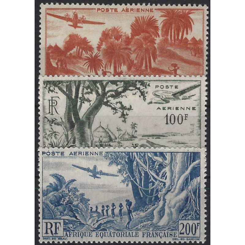 A.E.F. timbres poste aérienne N°50-52 neuf**.