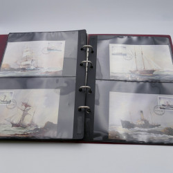 Collection commémoratives d'Alderney en album.