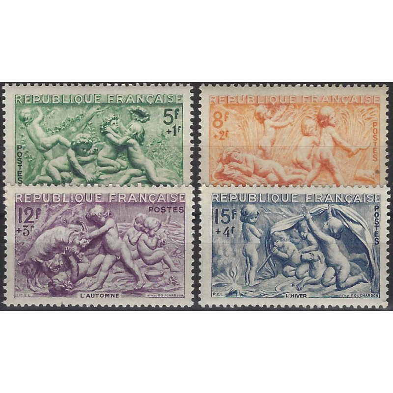 Les quatre saisons timbres de France N°859-862 série neuf**.
