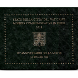 2 euros Vatican 2018 Padre Pio en coffret BU.