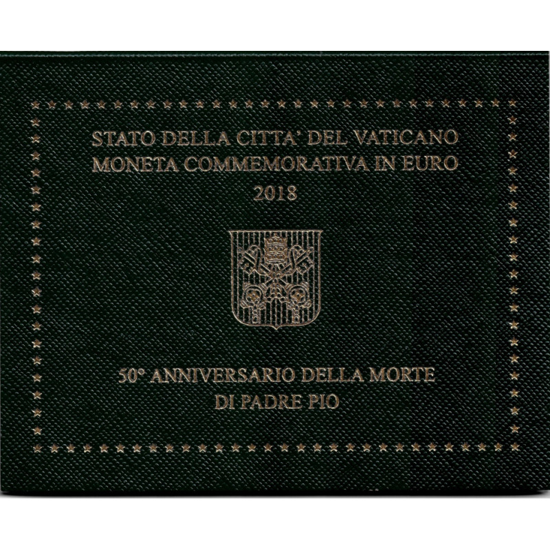 2 euros Vatican 2018 Padre Pio en coffret BU.