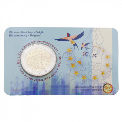 2 euros Belgique 2024 -  Présidence de l'UE coincard version française.