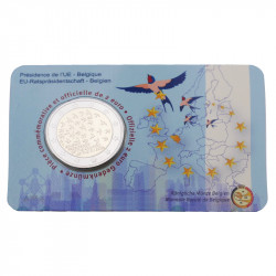 2 euros Belgique 2024 -  Présidence de l'UE coincard version flamande.