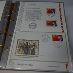 Collection premier jours de Suisse 1981-1997 en 7 albums.