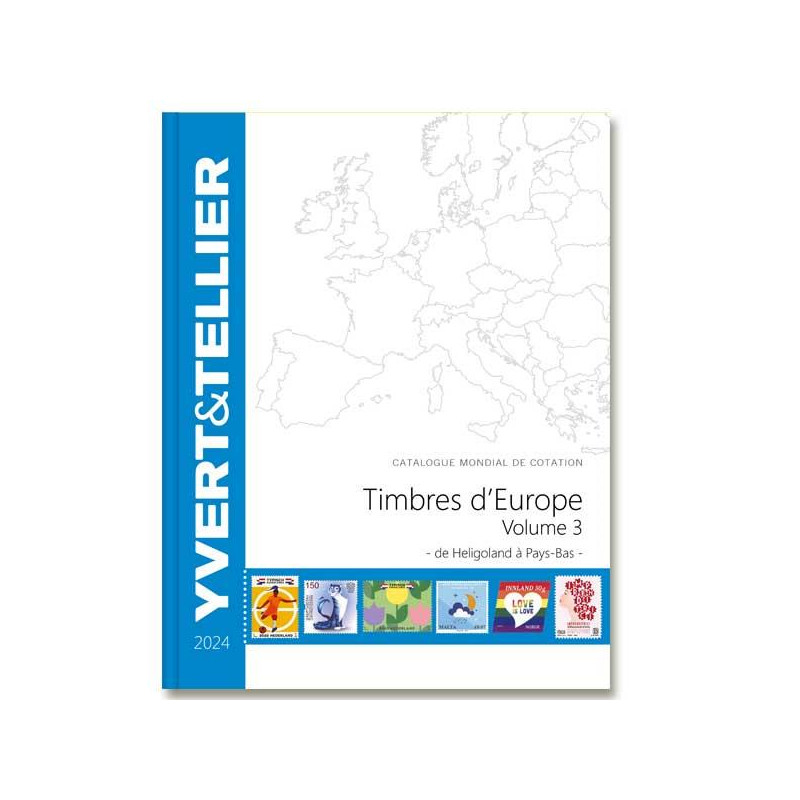 Catalogue de cotation Yvert timbres d'Europe volume 3 - Heligoland à Pays-Bas.