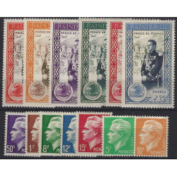 Monaco timbres d'année 1950 complète N°338-350 neuf**.