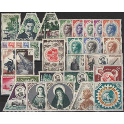 Monaco timbres d'année 1955 complète N°412-440 neuf**.