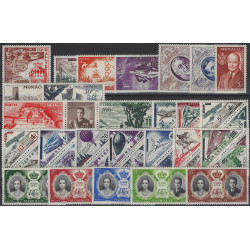 Monaco timbres d'année 1956 complète N°441-477 neuf**.