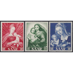 Sarre année mariale timbres N°331-333 série neuf**.