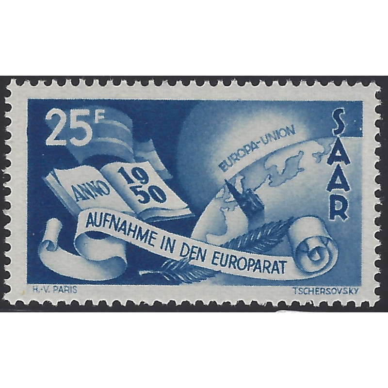 Sarre Conseil d'Europe timbre N°277 neuf**.