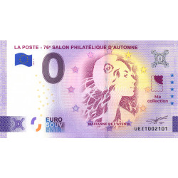 Billet Euro Souvenir 0 € – La Poste – 76ᵉ Salon Philatélique d'Automne – Marianne de l'Avenir – 2023.