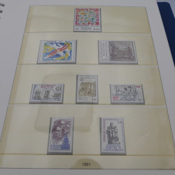 Collection timbres de France neufs 1981-1987 en album Lindner.
