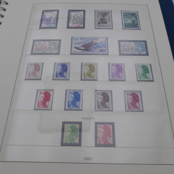 Collection timbres de France neufs 1981-1987 en album Lindner.