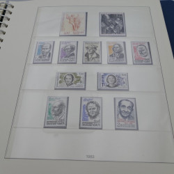 Collection timbres de France neufs 1981-1987 en album Lindner.