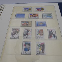 Collection timbres de France neufs 1987-1992 en album Lindner.