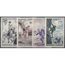 Série sportive timbres de France N°1072-1075 neuf**.