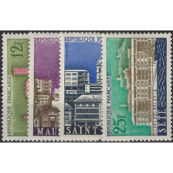 Villes reconstruites timbres de France N°1152-1155 série neuf**.