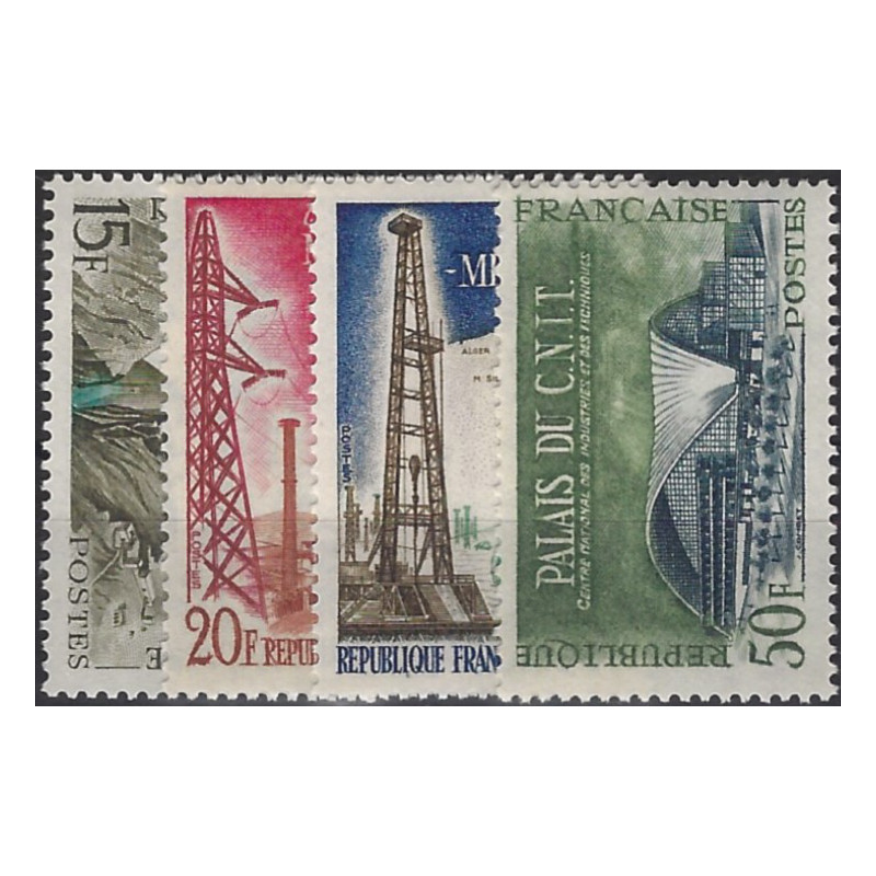 Réalisations techniques timbres de France N°1203-1206 série neuf**.