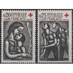 Croix-Rouge 1961 timbres de France N°1323-1324 série neuf**.