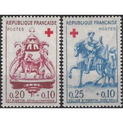 Croix-Rouge 1960 timbres de France N°1278-1279 série neuf**.