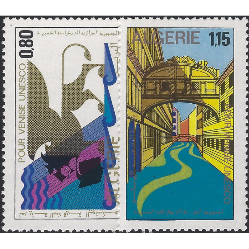 UNESCO Venise, Algérie timbres N°543-544 série neuf**.