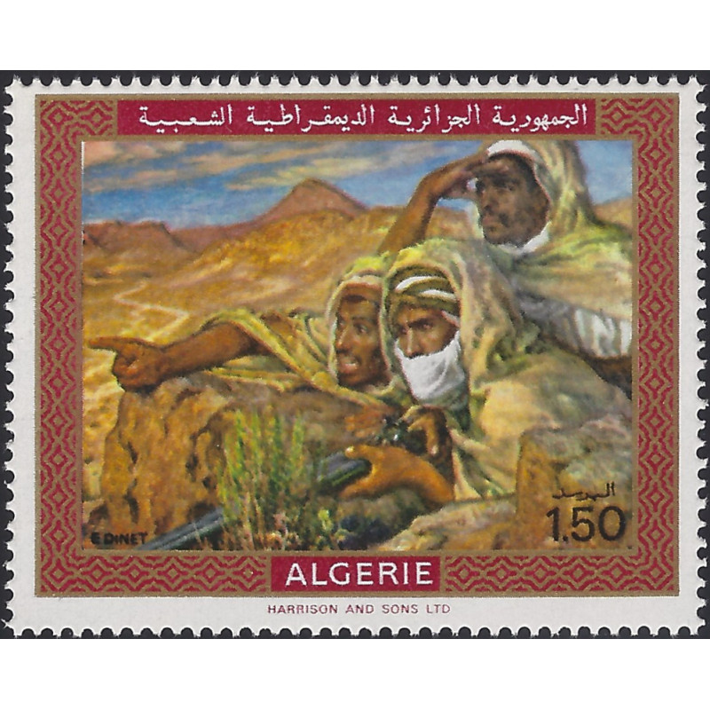 Les veilleurs par Dinet, Algérie timbre N°504 neuf**.