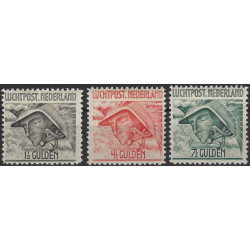 Tête de Mercure timbres poste aérienne de Pays-Bas N°6-8 série neuf*.